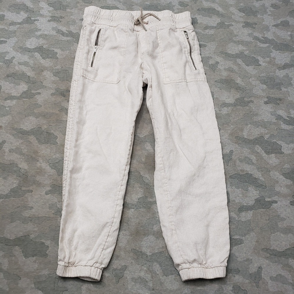 Athleta Off-White/Cream Drawstring Jogger Pants